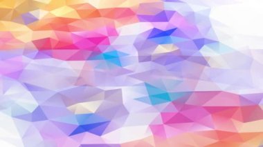 Minyatür Üçgenler ve Çokgenler tarafından oluşturulan Parlak Görsel Sanatın Büyütme Efekti 3D Efekti