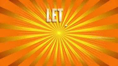 Yaz tatilini senaryoyla duyuran Bahar ve Dönen Seyahat Etkisi ile Pürüzsüz Animasyon. Güneşli Sahne Üzerine Sarı Işıltılı Harflerle Yazılmış Sahile Gidelim.