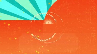 Atalet Yayı Kaydırma ve Ölçek Hareketi Efekti Parlak Deniz Mekanı Markası Kimlik Belirleme Senaryosu Yaşlı Sinema Biletleri Gibi Kavramsal Güneş Detaylı ve Kıvrımlı Turuncu Kıvrımlı ve Şekilli Sahne Şeklinde Yazılmış