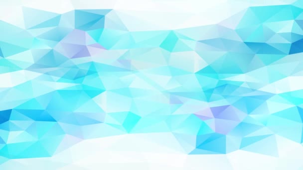 Переплетение Калейдоскопического Движения Концептуальных Геометрических Треугольников Ярко Белыми Синими Тонами — стоковое видео