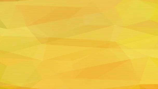 Переплетенные Калейдоскопические Движения Светло Жёлтых Абстрактных Табличек Составленных Трехмерными Треугольниками — стоковое видео