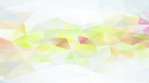 Zoom immersif Effet de la science conceptuelle avec des triangles de couleur douce qui ressemblent à des parties géométriques de fruits reposant sur un sol aqueux 