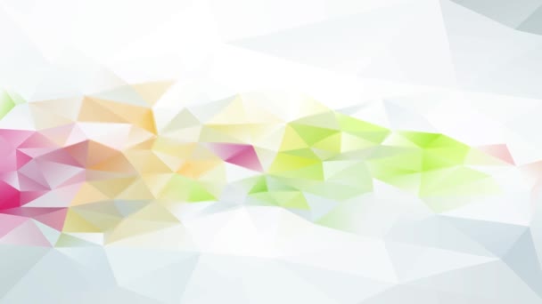 Диагональный Отказ Концептуального Искусства Мягкими Цветными Треугольниками Которые Выглядят Геометрические — стоковое видео