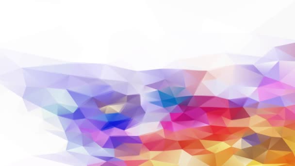 Renúncia Diagonal Conceito Colorido Brilhante Arte Visual Composto Por Triângulos — Vídeo de Stock