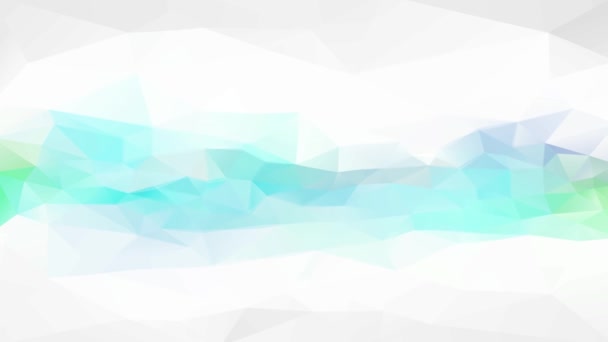 Диагональный Отказ Светло Зеленой Синей Водянистой Текстуры Абстрактного Многоугольника Треугольника — стоковое видео