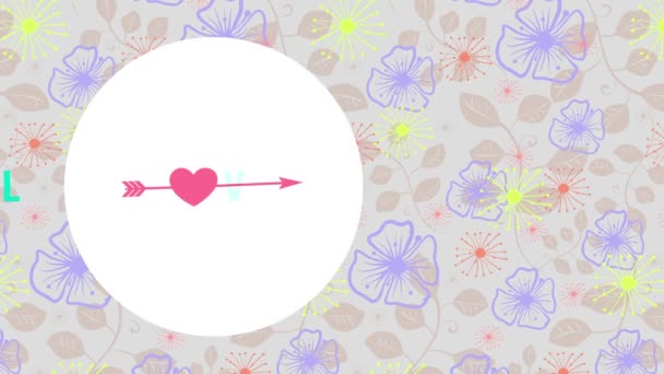 Sevgililer Günü Nün Bahar Efekti Animasyonuyla Yavaşlamak Aqua Yazılmış Aşk — Stok video