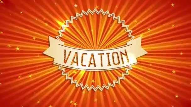 Scaling Spinning Motion Summer Holiday Travel Written Typography Sunshine Background — стоковое видео