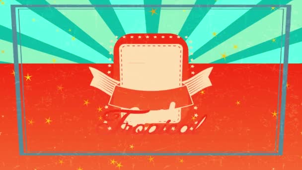 Luminance conditionné mouvement d'éléments générant Tropic Beach Party annonce rapidement script écrit sur rectangulaire noir et blanc couche entourée par Galaxy et Ragged Award décorer sur scène vintage 