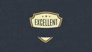 Tekstil şirketini oluşturan elementlerin, farklı büyüklükteki yıldızlarla ve eski moda tipografiyle süslenmiş bir plakaya benzer bir üçgen oluşturması.