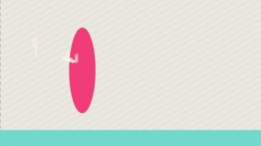 Neşeli Sevgililer Günü 'nün Atalet Sıçrayışı ve Dönen Animasyonu Organ ve Pembe Çizgili Ok Arasında Yazılan Aşk Yazısı