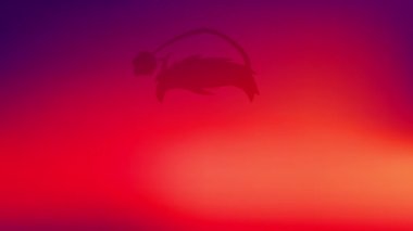 Güneş gözlüğü takan ve yaz mevsiminde palabıyık takan sakallı hippi Noel Baba 'nın yüz siluetiyle yapılan mutlu Noel' i şekillendiren elementlerin hareketi