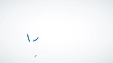 Atalet Hareketi Yaz Zamanı Ünlem Senaryosu Mavi ve Beyaz El Yazısı Ofset Palmiye ağaçlarının M harfinden gelişiyle