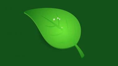 Eski moda tipografi kullanılarak yeşil bir yaprak takılan organik doğal ürünler için etiket oluşturma emri yayılıyor