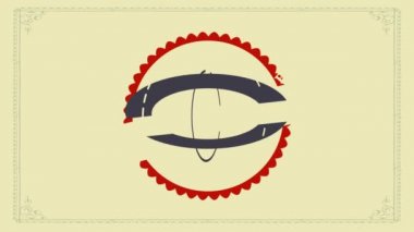 Animasyonu Yavaşlatmak Eski Moda Kasap Dükkanı 'nın Kelime Kalitesi Kaliteli Taze Biftek ile Klasik Çerçeveli Zarif Mermer Yüzey Üzerinde Yazılı