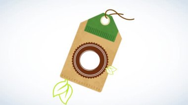 Sağlıklı Yaşamsal Besinlerin Oval Mühür ve Yapraklar ve Retro Typography ile süslenmiş Sağlıklı Doğal Beslenme Ürünleri Düzenleme Emri Yayılıyor