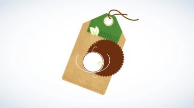 Yapraklar ve tipografi ile süslenmiş yuvarlak mühürlü etiketli sağlıklı organik gıda ürünleri oluşturma hareketi