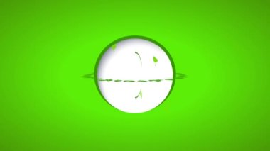 Sağlıklı Besin Ürünleri Oluşturan Elementlerin Hareketi İçten Yazı ile Parlak Yeşil Sayfanın Üzerinde Yuvarlak Bir Yaprak Kemerle Yüzüyor