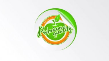 Y ekseni etrafında dönen elementler Doğal Sürdürülebilir Aliment Eklentisi Yeşil Alandan gelen bir çıkartma gibi çevrildi