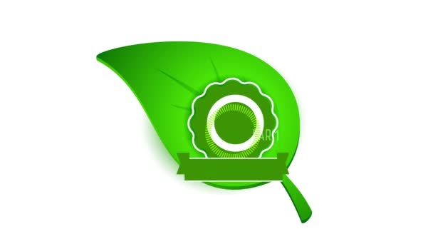 Accélération des éléments d'identification de marque de commerce nutritive vitale avec un grand doigt ouvert et des feuilles internes Un boîtier ondulé circulaire collé à une figure de feuille verte 