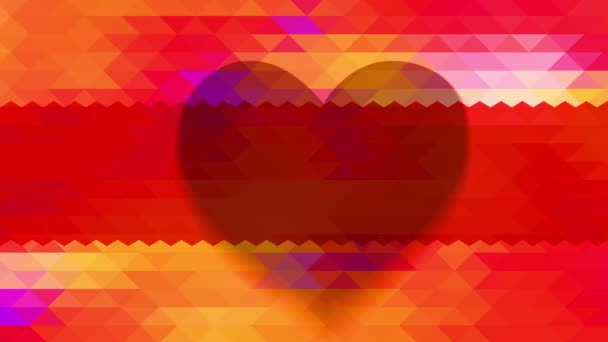 Bewegung Der Elemente Forming Geometric Valentines Day Card Cover Mit — Stockvideo