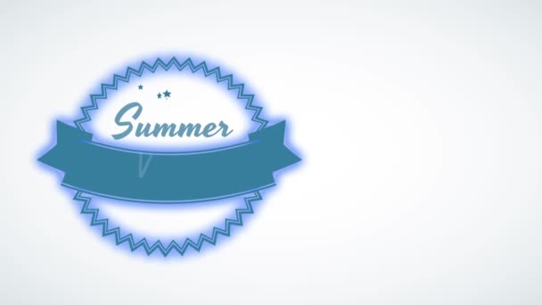 Movimento Inerziale Elementi Semplici Che Formano Summertime Holiday Travel Text — Video Stock