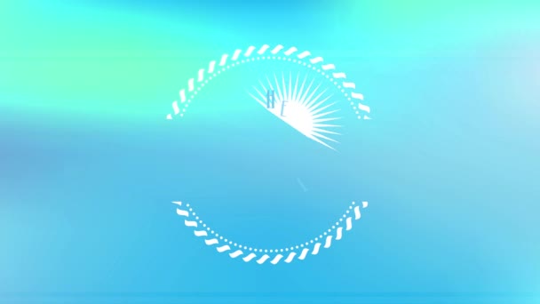 Motion Elements Forming Sunshine Beach Written Old Fashioned Graphic Made — Wideo stockowe