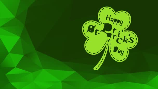 Linear Bounce Und Spin Animation Des Patricks Day Holiday Mit — Stockvideo