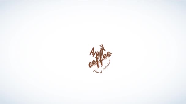 Sliding Spring Effect Animation Coffee Product Classic Typography Different Sizes — Stock video