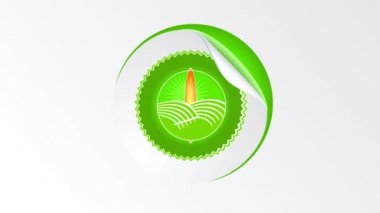 Oval Sağlıklı Eko Yeşil 'in Y ekseni etrafında dönen elementler aslen doku gibi yapışkan bir yapıya sahip. Bir Güneş Parlatıcısını Çevreleyen Klasik Mekan Manipülasyonu