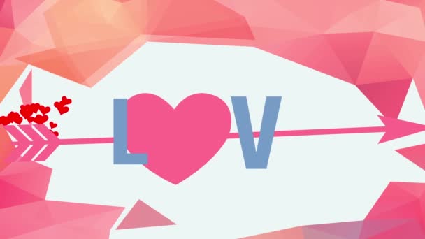 Linear Scaling Animation Valentines Day Script Romance You Written Internal — Stock Video