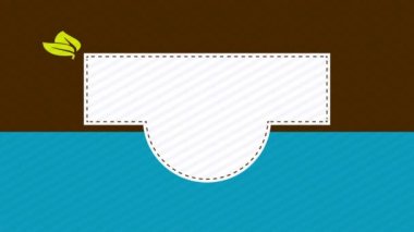 Bahar ve kahve paketinin batı tipografisi ile ölçeklendirilmesi ve noktalı çizgiler rehber olarak ve harfleri süsleyen küçük bir fincan