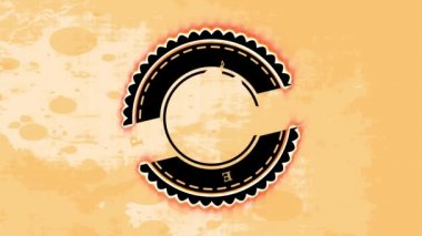 Döndürme ve Sıçrama Elementleri İnek Başı ve Premium Değer Sığırları Kirli Lekeli Karton Döküm Arkaplanının Üzerinde Yazılı Değerli Değerli Sığırlar