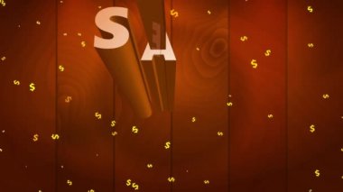 Yüksek Altın Yazı Tipiyle Tüketicilerin Dikkatini Çekerek Yazılı Oranın% 50 'sine Kadar Satma Hareketi Efekti Uygulandı