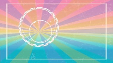 Yaz Denizi Sörf Kulübü 'nün Antik Sörf Tahtası ve Arkaplandaki Renkleri Doğru Disk Grafikleriyle Yazılmış Şekillendirme ve Kaydırma Animasyonu Galaksiyle