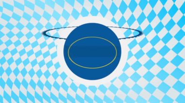 Farklı Styles Katmanları ve Oktoberfest deseninde yapıştırılmış Hop Çiçekleri ile süslenmiş Kelt metinleriyle Yuvarlak Çizimli Bira Birahanesi Sanatının Yumuşak Süratli Animasyonu