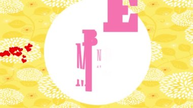 Kaydır ve ölçeklendir Çukura Bestelediğin elementler Sevgililer Günü için Sevgi Senaryonu Yüzen beyaz yuvarlak gölgeye yazıldı Altın çiçek sahnesinde büyük tipografi ile