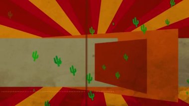 Spin and Zounce, Meksika Aliment 'in batı tipografisi ve minyatür pastel boya kalemi üzerine çizilmiş çöl kaktüsüyle birleştirilmiş kaydırma hareketiyle birleştirildi.