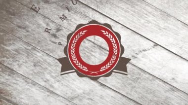 Wavy Circle 'ın ortasında ısıtılmış fasulyelerle yapılan ve buğday dallarıyla ambleme benzer bir kavis oluşturan kahve markasının doğrusal ölçeklendirme animasyonu