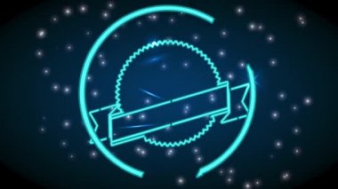 Zıplayan Düz Elementler Neon Işıklandırma İndirimi Oluşturan Sözcüklerle Satış Katlanmış Bir Ödüle Yazılan Yuvarlak Zigzag Yuvarlak Bir Yuvarlak Yuvarlak İçinde Antika Tipografisi