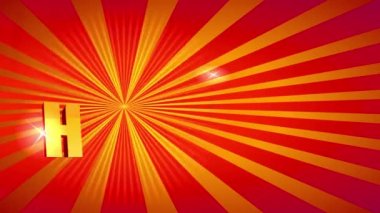 Satış efekti ile yumuşak bir animasyon. Güneş ışınları ile çarpıcı renkler içeren büyük parlak bir mektup. Bu da dikkatleri merkeze yönelten uzun bir perspektif yaratıyor.