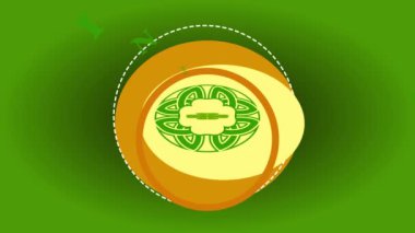 Aziz Patrick Günü 'nün Pürüzsüz Sürat Animasyonu İrlanda Tatil Partisi Davetiye Kapağı Üzerinde Kelt Dörtlü Yaprak Yığını Yuvarlak Grafikle