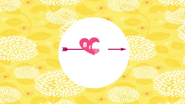 Verschillende Mengsels Van Bewegingen Animatie Valentijnsdag Aanzoek Tekst Met Woord — Stockvideo
