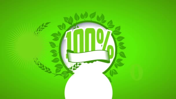 Mouvement Printemps Mise Échelle Bois Feuilles Vertes Circulaires Entourant Produit — Video