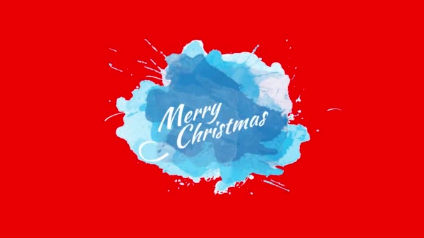 Scale Speed Ramping Motion Merry Christmas Message Written Classic White — Stock Video