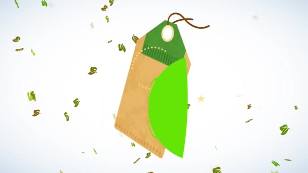 Linear Bounce Animation Eco Friendly Nurture Composed Hanging Recycled Cardboard — Αρχείο Βίντεο