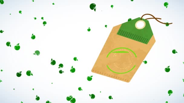 Glatte Ramping Animation Aus Umweltfreundlichem Nährstoff Bestehend Aus Aufgehängtem Recyclingkarton — Stockvideo