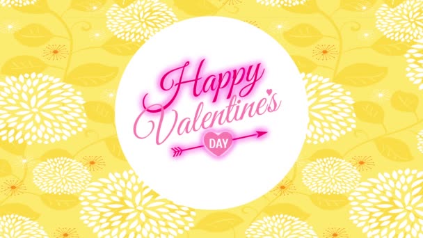 Lineare Skalierung Animation Von Freudigen Valentinstag Postkarte Geschrieben Indoor Eine — Stockvideo