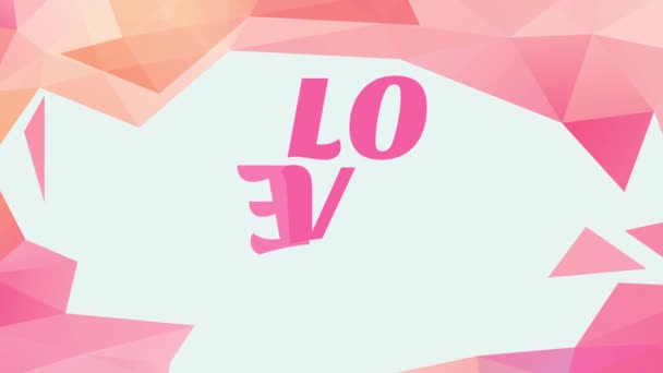 Speed Ramping Motion Effect Appliqué Valentines Lettre Couverture Avec Amour — Video