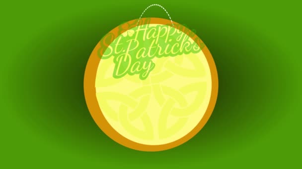 Happy Parks Dayの春の効果でアニメーションを遅くする ビール天国日付17Th 3月アイルランドの休日を祝うために思い出させる — ストック動画