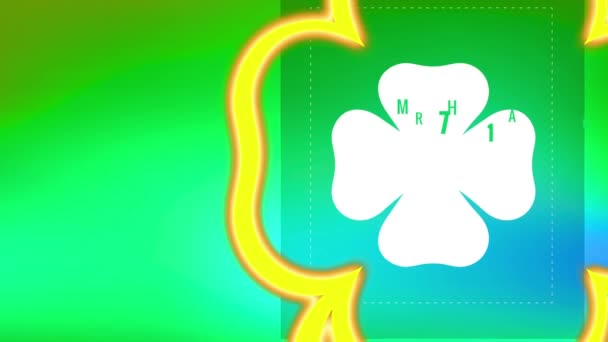 Skalowanie Łatwe Spowolnienie Spring Effect Animation Laughing Patricks Day Motif — Wideo stockowe